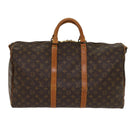 LOUIS VUITTON Monogram Keepall Bandouliere 50 Boston Bag M41416 LV Auth 64105-13