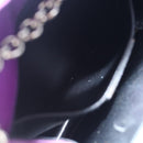 CELINE Chain Pouch Satin Purple Auth 64134-20