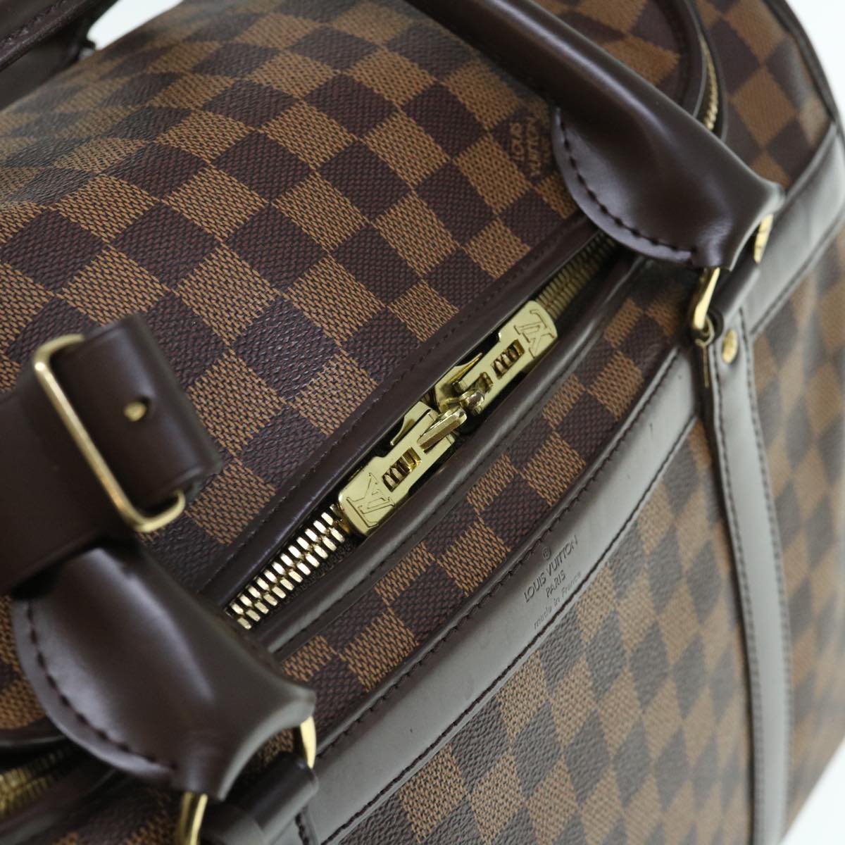 LOUIS VUITTON Damier Ebene Sac Shan 40 Pet Carry SPO LV Auth 64140A