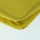 PRADA Accessory Pouch Nylon Yellow Auth 64205-16