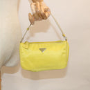 PRADA Accessory Pouch Nylon Yellow Auth 64205-23