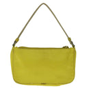 PRADA Accessory Pouch Nylon Yellow Auth 64205-2