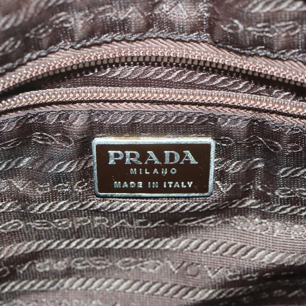 PRADA Shoulder Bag Nylon Khaki Auth 64273