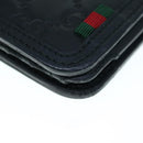 GUCCI GG Canvas Guccissima Web Sherry Line iPad Case Black Red 283782 Auth 64323-7