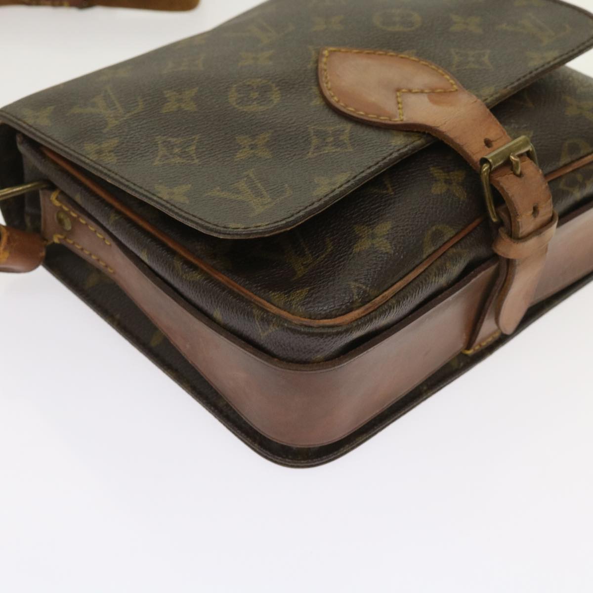 LOUIS VUITTON Monogram Cartouchiere GM Shoulder Bag M51252 LV Auth 64327