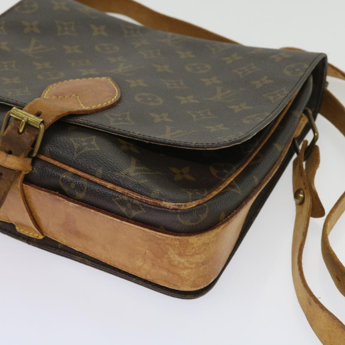 LOUIS VUITTON Monogram Cartouchiere GM Shoulder Bag M51252 LV Auth 64328