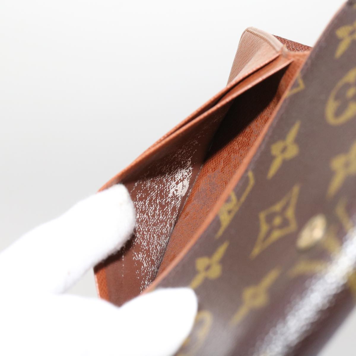 LOUIS VUITTON Monogram Porte Monnaie Billets Tresor Wallet M61730 Auth 64336