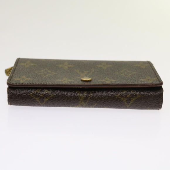 LOUIS VUITTON Monogram Porte Monnaie Billets Tresor Wallet M61730 Auth 64336