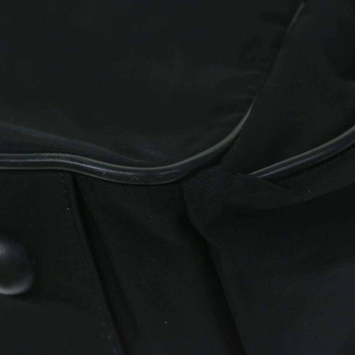 PRADA Hand Bag Nylon Black Auth 64366