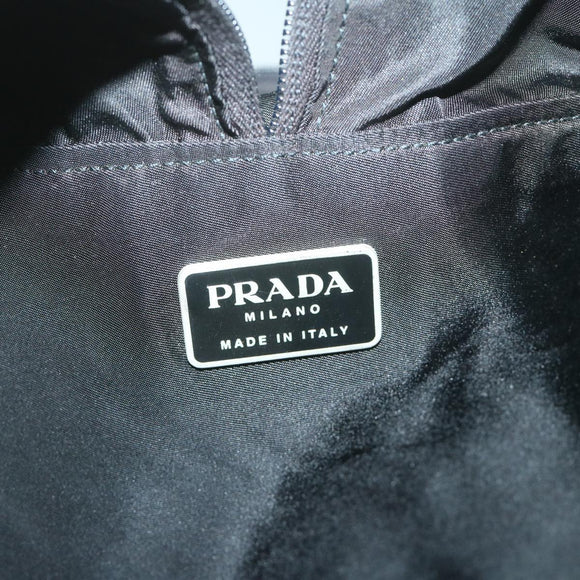 PRADA Hand Bag Nylon Black Auth 64366