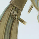 GUCCI Sherry Line Shoulder Bag Canvas Beige Light Blue 005 0814 Auth 64388-9