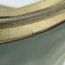 GUCCI Sherry Line Shoulder Bag Canvas Beige Light Blue 005 0814 Auth 64388-10