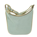 GUCCI Sherry Line Shoulder Bag Canvas Beige Light Blue 005 0814 Auth 64388-13