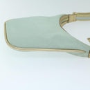 GUCCI Sherry Line Shoulder Bag Canvas Beige Light Blue 005 0814 Auth 64388-3