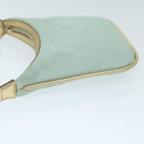 GUCCI Sherry Line Shoulder Bag Canvas Beige Light Blue 005 0814 Auth 64388-4