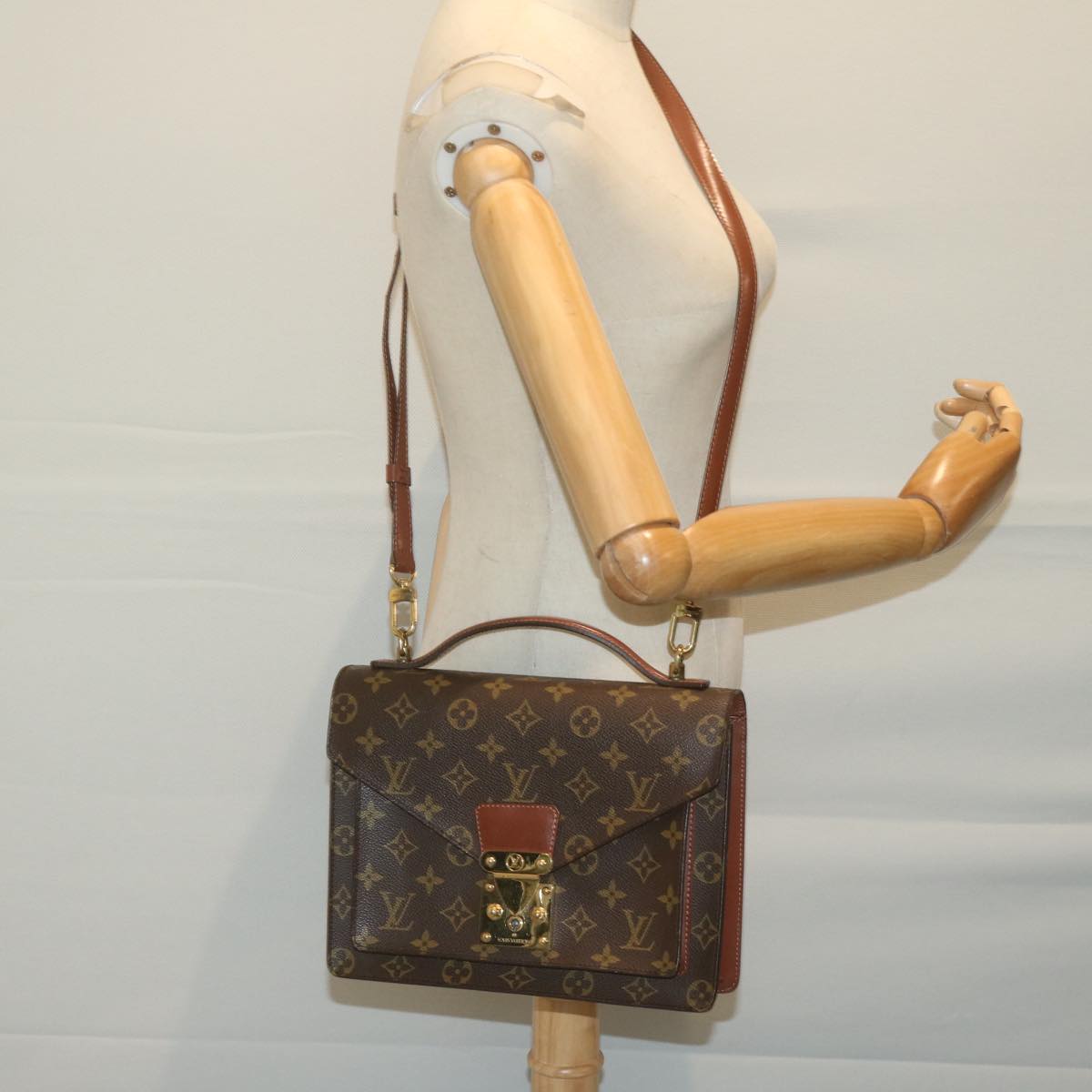 LOUIS VUITTON Monogram Monceau 26 Shoulder Bag 2way M51187 LV Auth 64401