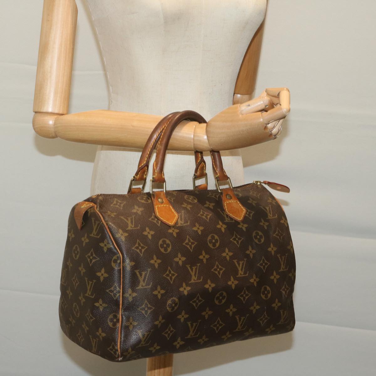 LOUIS VUITTON Monogram Speedy 30 Hand Bag M41526 LV Auth 64448