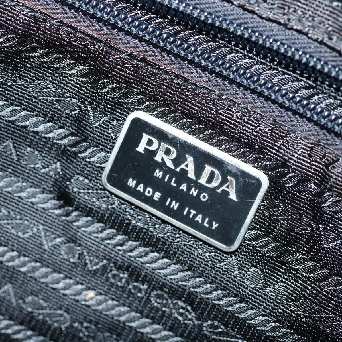 PRADA Hand Bag Nylon Navy Auth 64462