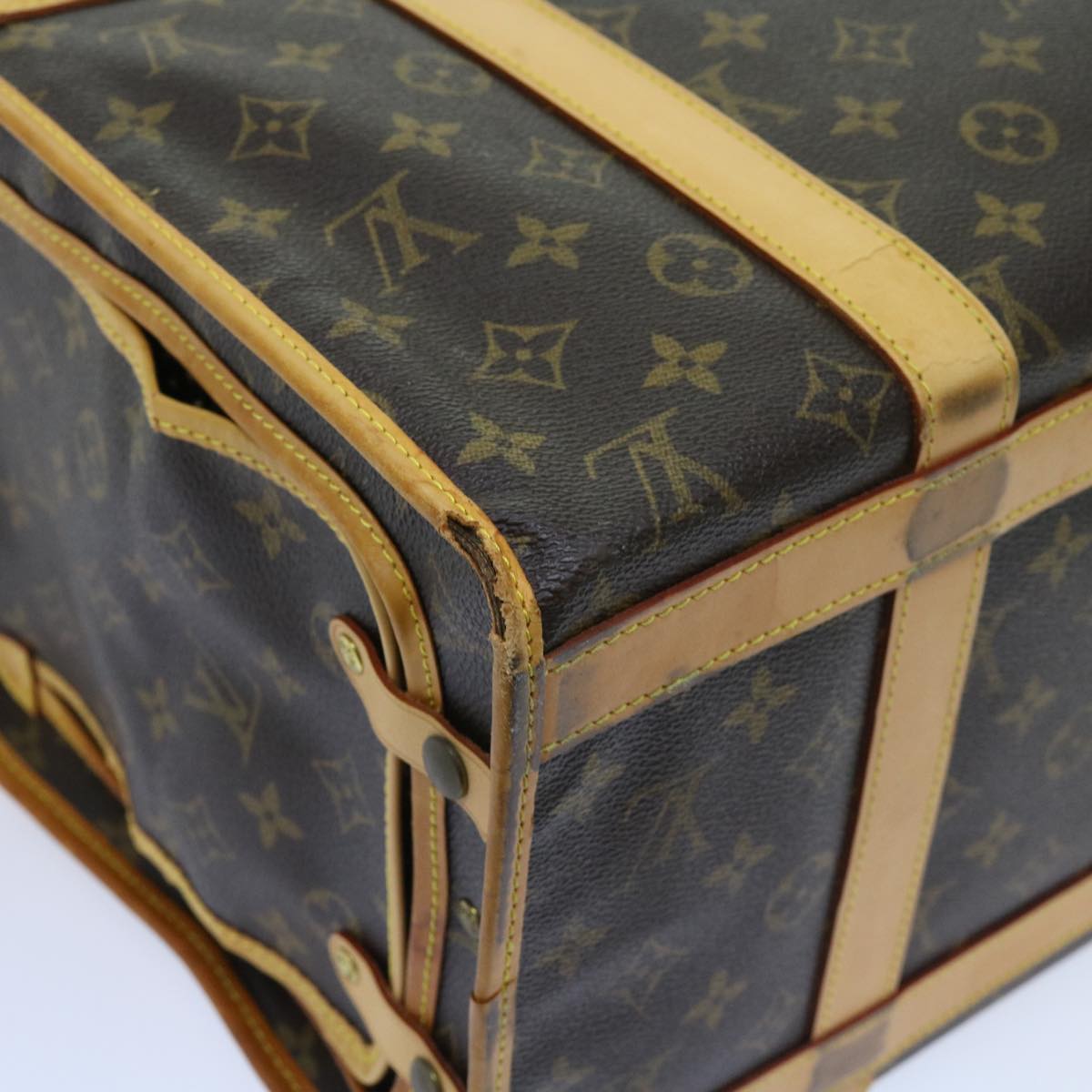 LOUIS VUITTON Monogram Sac Shan 50 Pet Carry M42021 LV Auth 64464