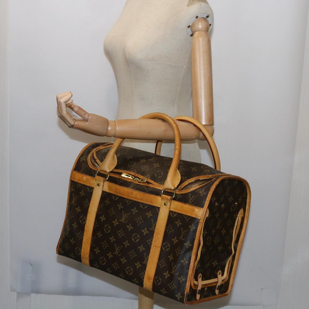 LOUIS VUITTON Monogram Sac Shan 50 Pet Carry M42021 LV Auth 64464