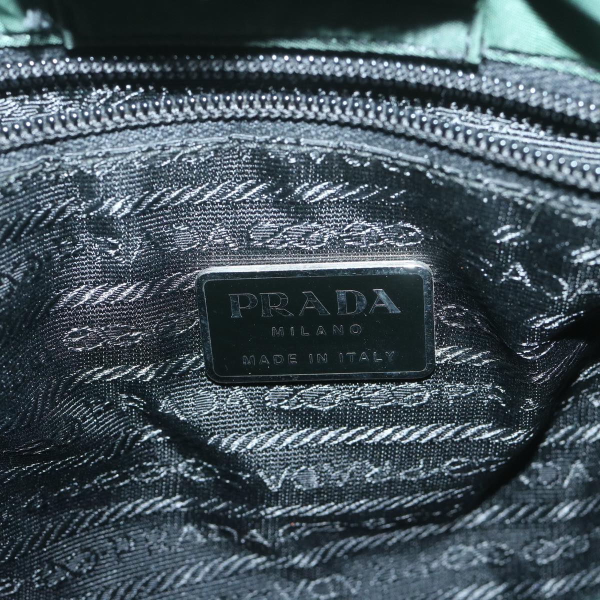 PRADA Shoulder Bag Nylon Green Auth 64479