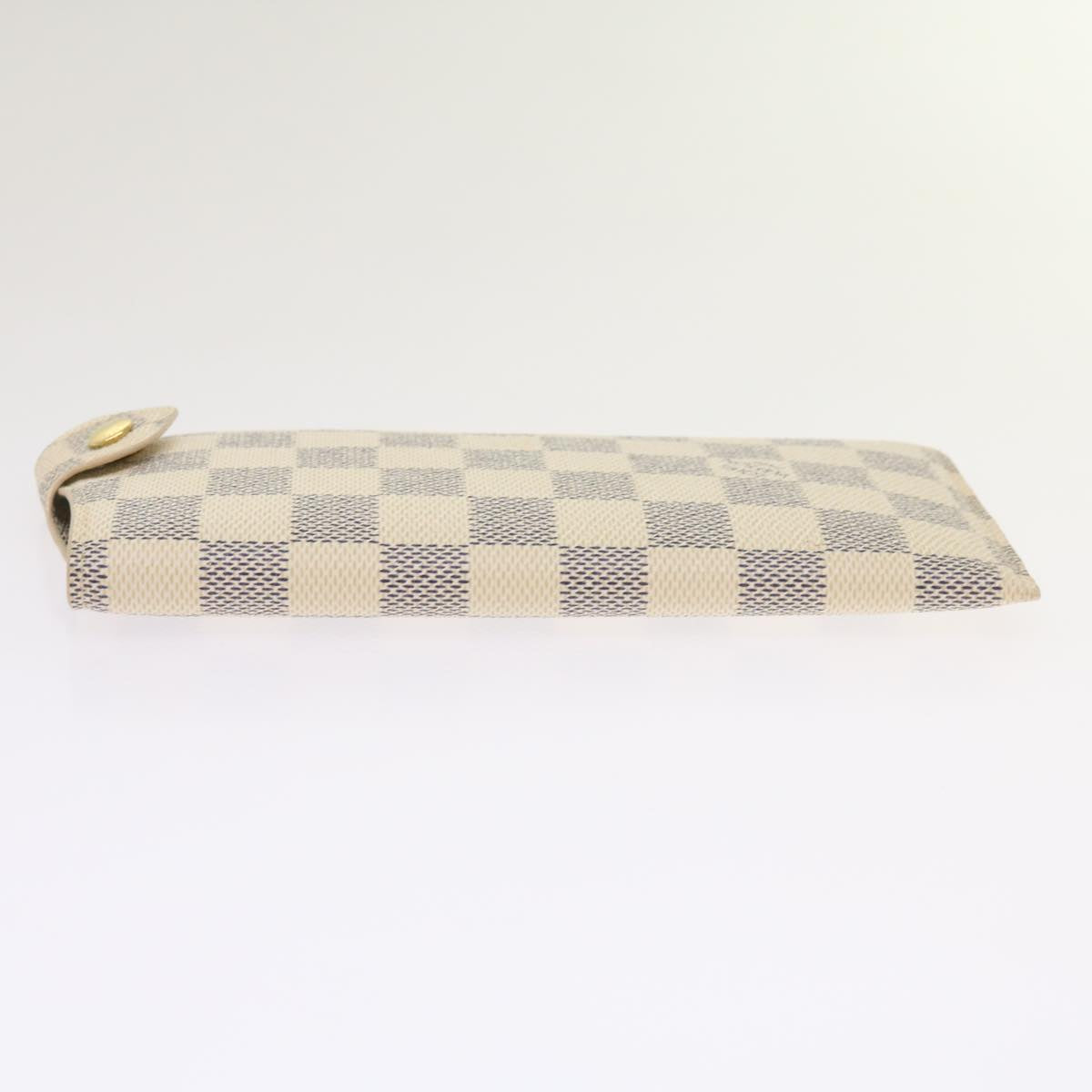 LOUIS VUITTON Damier Azur Etui Lunettes MM Glasses Case N60025 LV Auth 64494