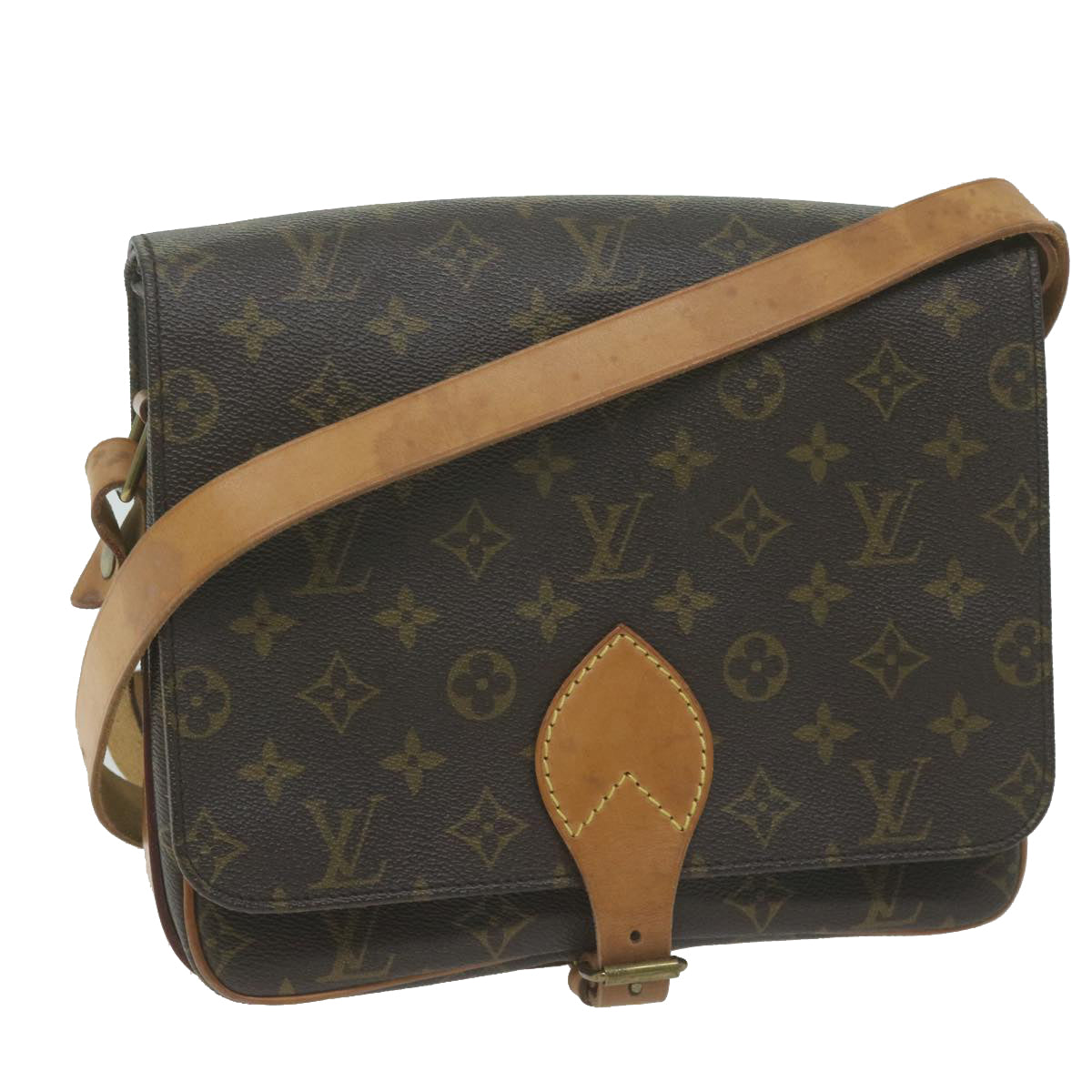 LOUIS VUITTON Monogram Cartouchiere GM Shoulder Bag M51252 LV Auth 64547