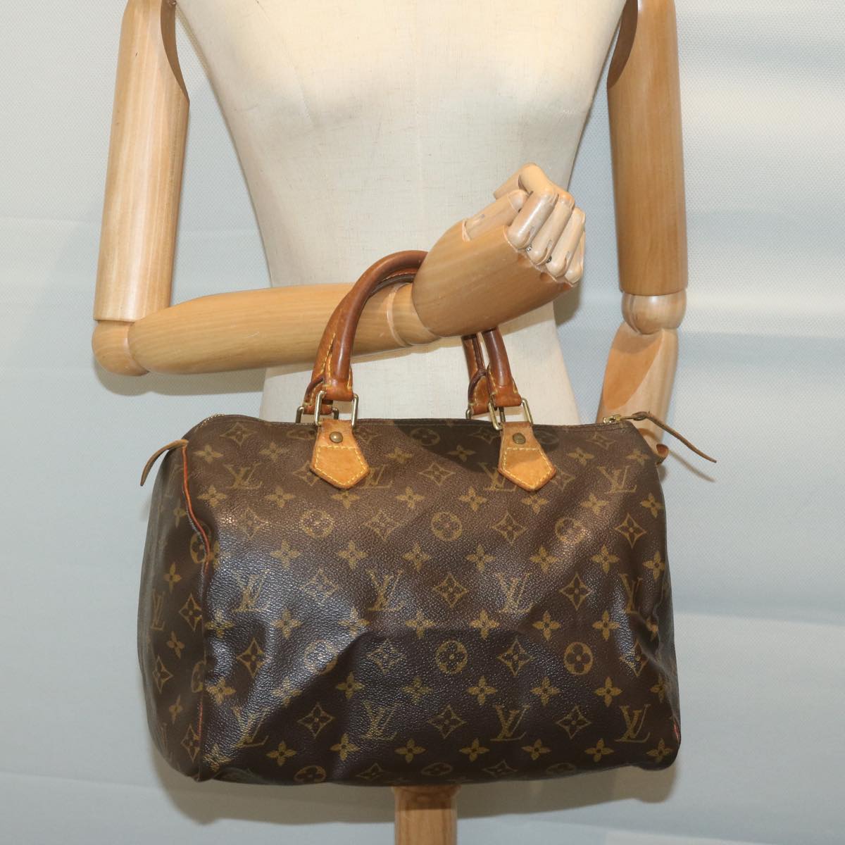 LOUIS VUITTON Monogram Speedy 30 Hand Bag M41526 LV Auth 64579