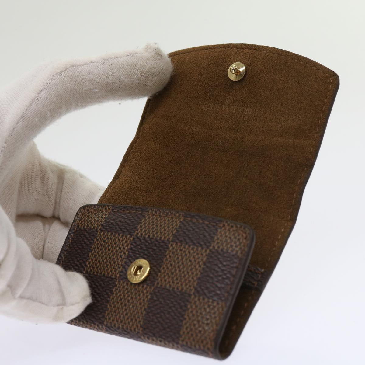 LOUIS VUITTON Damier Ebene Cuff Case M64681 LV Auth 64623