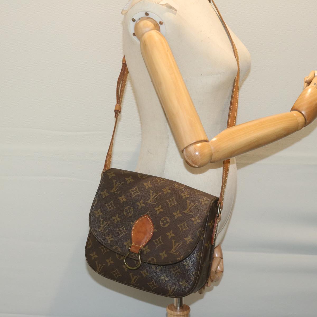 LOUIS VUITTON Monogram Saint Cloud GM Shoulder Bag M51242 LV Auth 64712