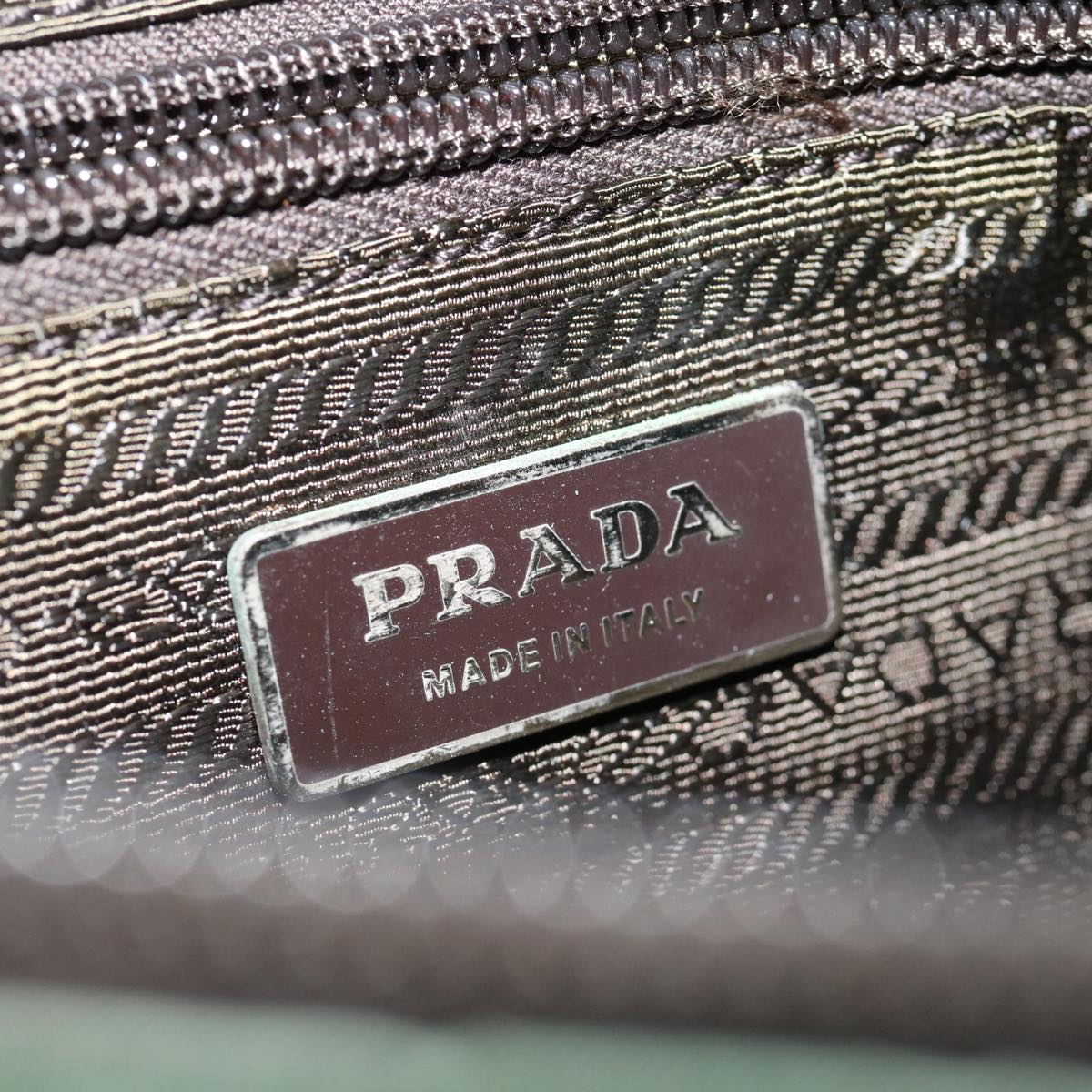 PRADA Shoulder Bag Nylon Khaki Auth 64758