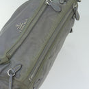 PRADA Shoulder Bag Nylon Gray Auth 64759-5