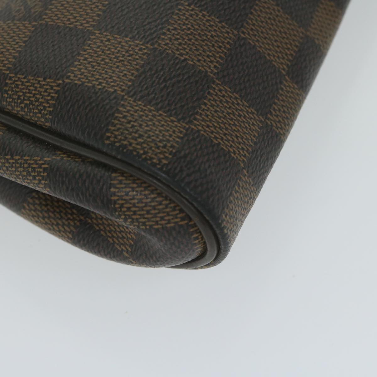 LOUIS VUITTON Damier Ebene Eva Shoulder Bag N55213 LV Auth 64788