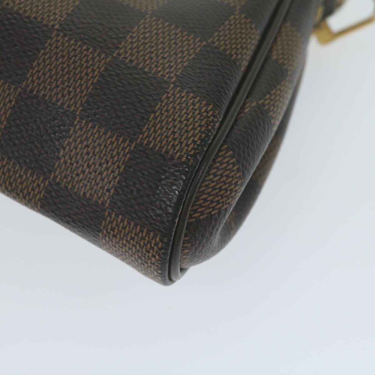 LOUIS VUITTON Damier Ebene Eva Shoulder Bag N55213 LV Auth 64788