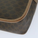 CELINE Macadam Canvas Shoulder Bag PVC Brown Auth 64798-16