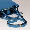 FENDI Petite To Jules Hand Bag Leather 2way Light Blue Auth 64810-9