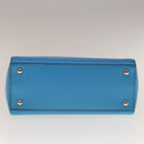 FENDI Petite To Jules Hand Bag Leather 2way Light Blue Auth 64810-6
