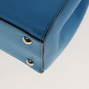 FENDI Petite To Jules Hand Bag Leather 2way Light Blue Auth 64810-17