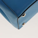 FENDI Petite To Jules Hand Bag Leather 2way Light Blue Auth 64810-18