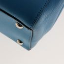 FENDI Petite To Jules Hand Bag Leather 2way Light Blue Auth 64810-19