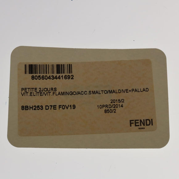 FENDI Petite To Jules Hand Bag Leather 2way Light Blue Auth 64810