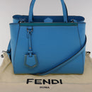 FENDI Petite To Jules Hand Bag Leather 2way Light Blue Auth 64810-12