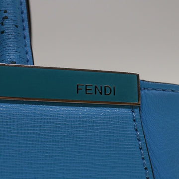 FENDI Petite To Jules Hand Bag Leather 2way Light Blue Auth 64810 - 0
