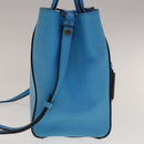 FENDI Petite To Jules Hand Bag Leather 2way Light Blue Auth 64810-4