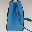 FENDI Petite To Jules Hand Bag Leather 2way Light Blue Auth 64810-5