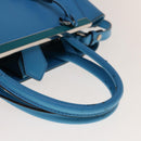 FENDI Petite To Jules Hand Bag Leather 2way Light Blue Auth 64810-7
