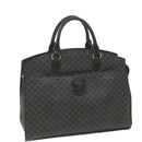 CELINE Macadam Canvas Hand Bag PVC Brown Black Auth 64827-1