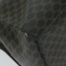 CELINE Macadam Canvas Hand Bag PVC Brown Black Auth 64827-9