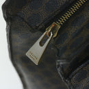 CELINE Macadam Canvas Hand Bag PVC Brown Black Auth 64827-18