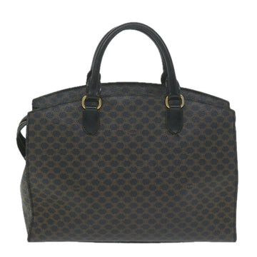 CELINE Macadam Canvas Hand Bag PVC Brown Black Auth 64827 - 0
